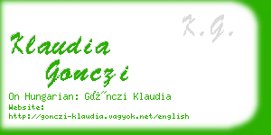 klaudia gonczi business card